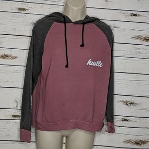 Marci Hoodie Hustle Gray, Pink, White, Black Small